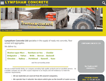 Tablet Screenshot of lympshamconcrete.com